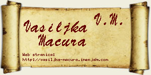 Vasiljka Macura vizit kartica